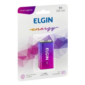 BATERIA RECARREGÁVEL 9V 250MAH 8221 ELGIN