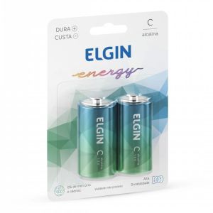 PILHA C ALCALINA ENERGY ELGIN C/2UN