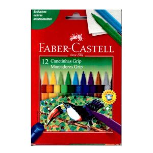 CANETINHA GRIP LAVÁVEL 12 CORES FABER CASTELL