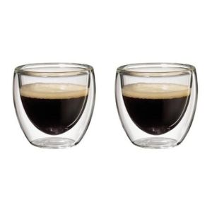 COPO DE VIDRO DUPLO 2 PEÇAS 140ML WINCY