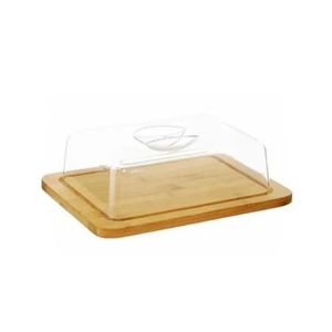 BOLEIRA COM CÚPULA BAMBU 26,5CM X 20,5CM X 7,5CM WINCY 
