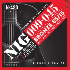CORDA PARA VIOLÃO AÇO/BRONZE N490 0.0 NIG