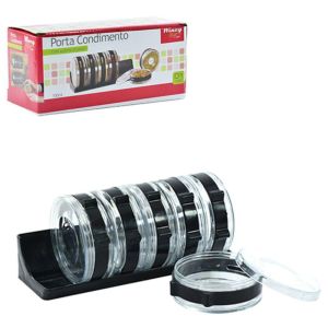PORTA CONDIMENTOS COM SUPORTE PLÁSTICO 100ML WINCY 