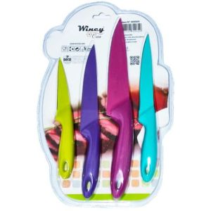 CONJUNTO DE FACAS 4 PCS COLORIDAS WINCY 