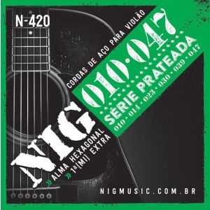 CORDA VIOLÃO ACO/PRATEADA 10/.47 N420 NIG