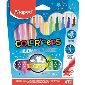 CANETINHA 12 CORES COLOR PEPS LONG LIFE MAPED