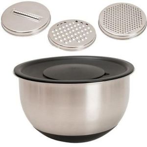 BOWL E RALADOR EM INOX 04 PEÇAS WINCY 