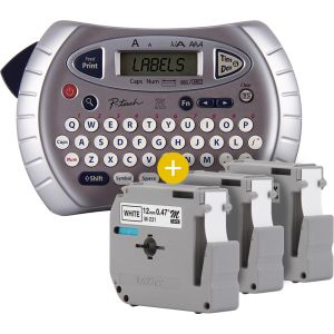 ROTULADOR ELETRÔNICO CINZA C/ 3 FITAS  PT70BMBP BROTHER