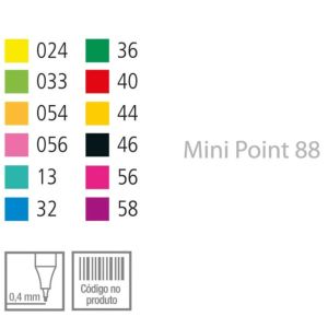 Estojo Lâmpada Stabilo Colorful Ideas Point 88 Mini 12 Cores