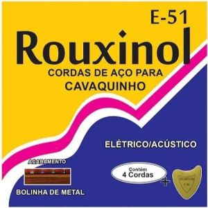 CORDA P/ CAVAQUINHO ELÉTRICO/ACÚSTICO E-51 AÇO ROUXINOL