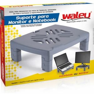 SUPORTE P/ MONITOR/NOTEBOOK PRETO WALEU