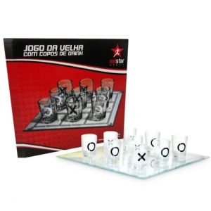 JOGO DA VELHA COM COPOS DE DRINK 10 PEÇAS REDSTAR 
