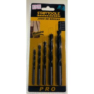 JOGO DE BROCAS STARTOOLS 5PÇS MADEIRA 