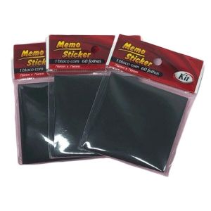 Bloco Adesivo Kit Preto 76mm x 76mm 